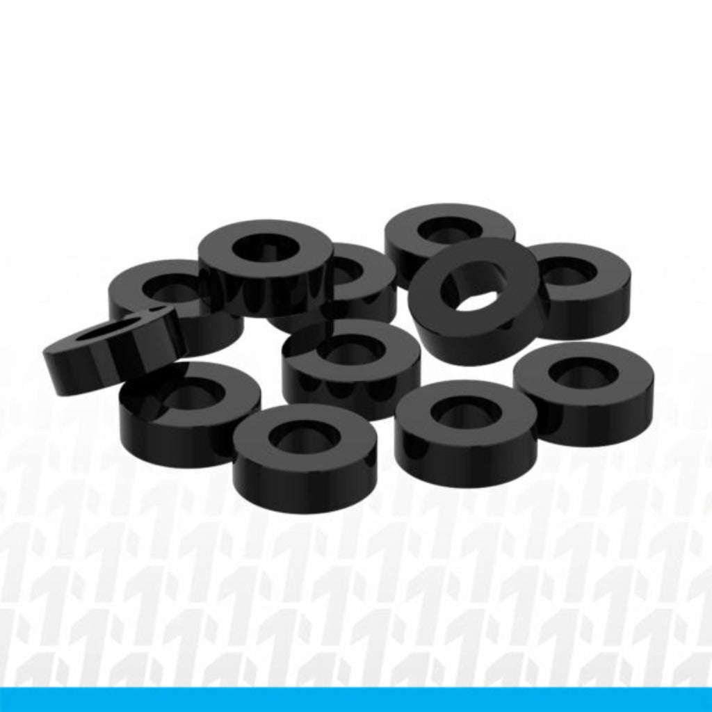 1up Racing Precision Aluminum Shims - 3x6x2mm - Black
