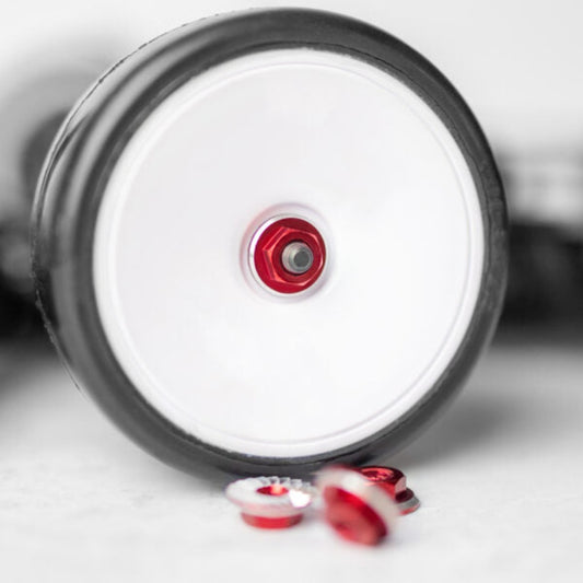 1up Racing Lockdown M4 Wheel Nuts - Red