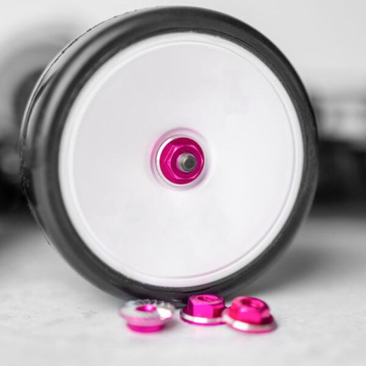 1up Racing Lockdown M4 Wheel Nuts - Pink