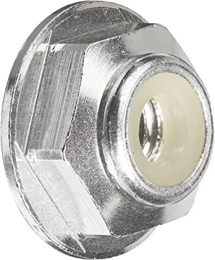 Racers Edge 10285S 8/32" Aluminum Flanged Locknut (4) Silver