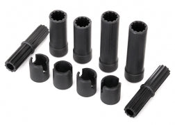 Half shafts, center (internal splined, front (2) & internal splined, rear (2)/ external splined (2)/ pin retainer (4)) (plastic parts only)