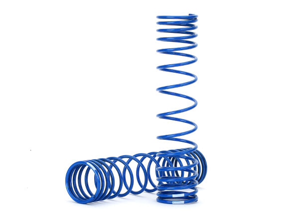 Spring, shock, front (blue) (GTR) (progressive, 0.833 rate, white stripe) (2)
