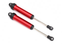 Shocks, GTR, 134mm, aluminum (red-anodized) (fully assembled w/o springs) (front, no threads) (2)