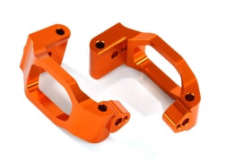 Caster blocks (c-hubs), 6061-T6 aluminum (orange-anodized), left & right/ 4x22mm pin (4)/ 3x6mm BCS (4)/ retainers (4)