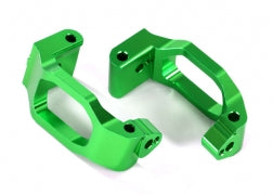 Caster blocks (c-hubs), 6061-T6 aluminum (green-anodized), left & right/ 4x22mm pin (4)/ 3x6mm BCS (4)/ retainers (4)