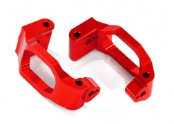 Caster blocks (c-hubs), 6061-T6 aluminum (red-anodized), left & right/ 4x22mm pin (4)/ 3x6mm BCS (4)/ retainers (4)