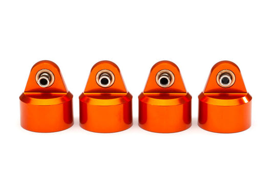 Shock caps, aluminum (orange-anodized), GT-Maxx® shocks (4)