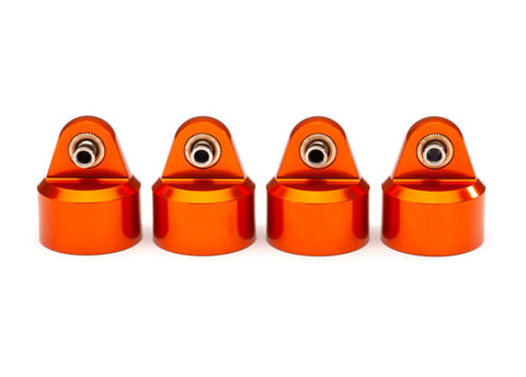 Shock caps, aluminum (orange-anodized), GT-Maxx® shocks (4)