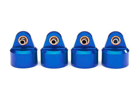 Shock caps, aluminum (blue-anodized), GT-Maxx® shocks (4)