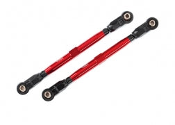Toe links, front (TUBES red-anodized, 6061-T6 aluminum) (2) (for use with #8995 WideMaxx® suspension kit)