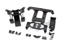 Body mounts, front & rear/ 3x12mm CS (4)/ 3x12mm shoulder screw (2)/ 3x10mm flat-head machine screw (6)/ 3x12mm BCS (1)