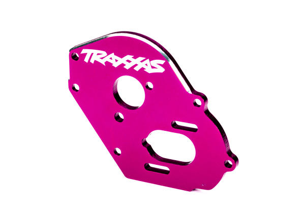 Plate, motor, 6061-T6 aluminum (pink-anodized) (4mm thick)/ 3x10mm CS with split and flat washer (2)