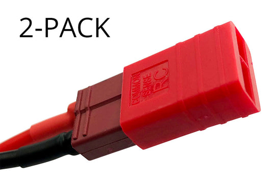 Common Sense RC 2-Pack Red Adapter for Deans-type batteries to popular RC vehicles