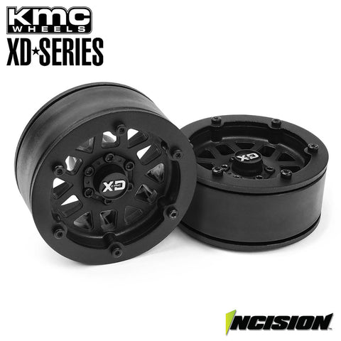 Incision KMC 1.9 XD229 Plastic Beadlock Wheel Set (2 Wheels)