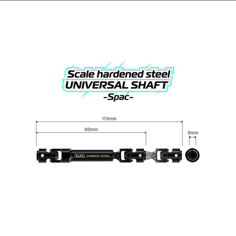 JunFac Scale hardened steel universal shaft (85-113mm) 5mm hole