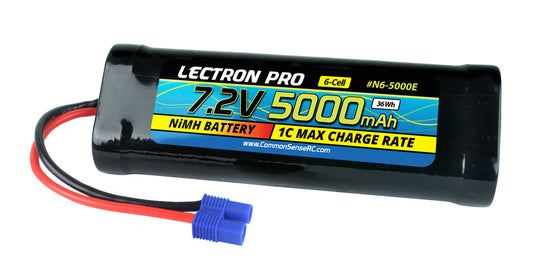 Lectron Pro NiMH 7.2V (6-cell) 5000mAh Flat Pack with EC3 Connector