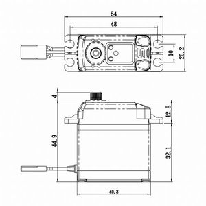 SAVSA1230SGP Coreless Digital Servo w/Soft Start, 0.16/500 @6v