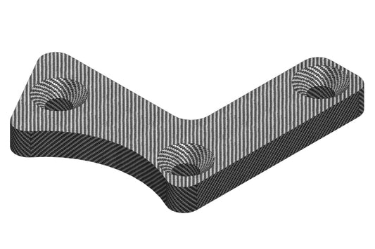 Team Corally Suspension Arm Stiffener - B - Lower Front Right - Graphite 3mm, Dementor, Kronos, Shogun