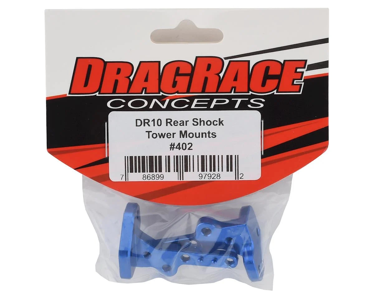 DragRace Concepts Team Associated DR10 ARB Rear Shock Tower Mounts (Blue)