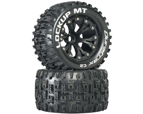 DuraTrax Lockup MT 2.8" 2WD Mounted Front C2 Tires, Black (2)