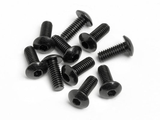 Button Head Screw, M4X10mm, Hex Socket, (10pcs)