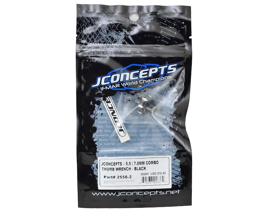 JConcepts Combo Thumb Wrench (5.5mm/7.0mm) (Black)