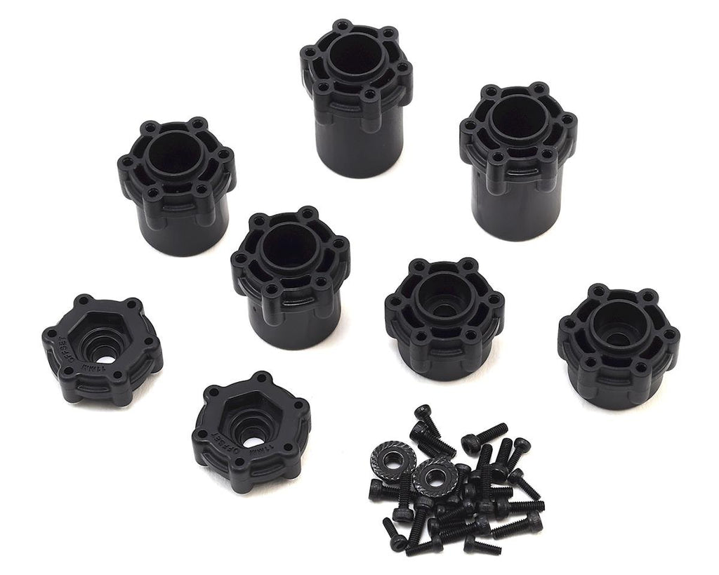JConcepts 12mm Hex Dragon 2.6" Mega Truck Wheel w/Offset Adapters (Black) (2)