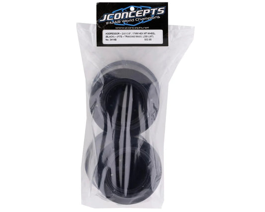 JConcepts Aggressor 2.6x3.8" Monster Truck Wheel (Black) (2) w/17mm Hex