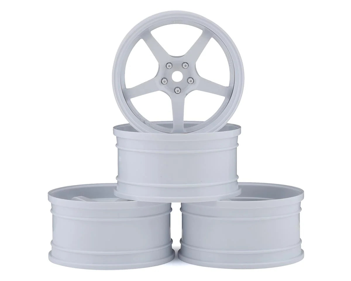 MST GT Wheel Set (White/White) (4) (Offset Changeable) w/12mm Hex