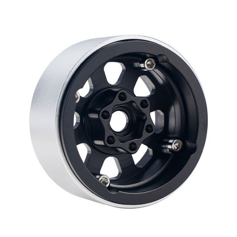 B1 Aluminum 1.9 Beadlock Wheels 9mm Hubs, For 1/10 Rock Crawler, 4pcs Includes : 4 Wheels with hardware