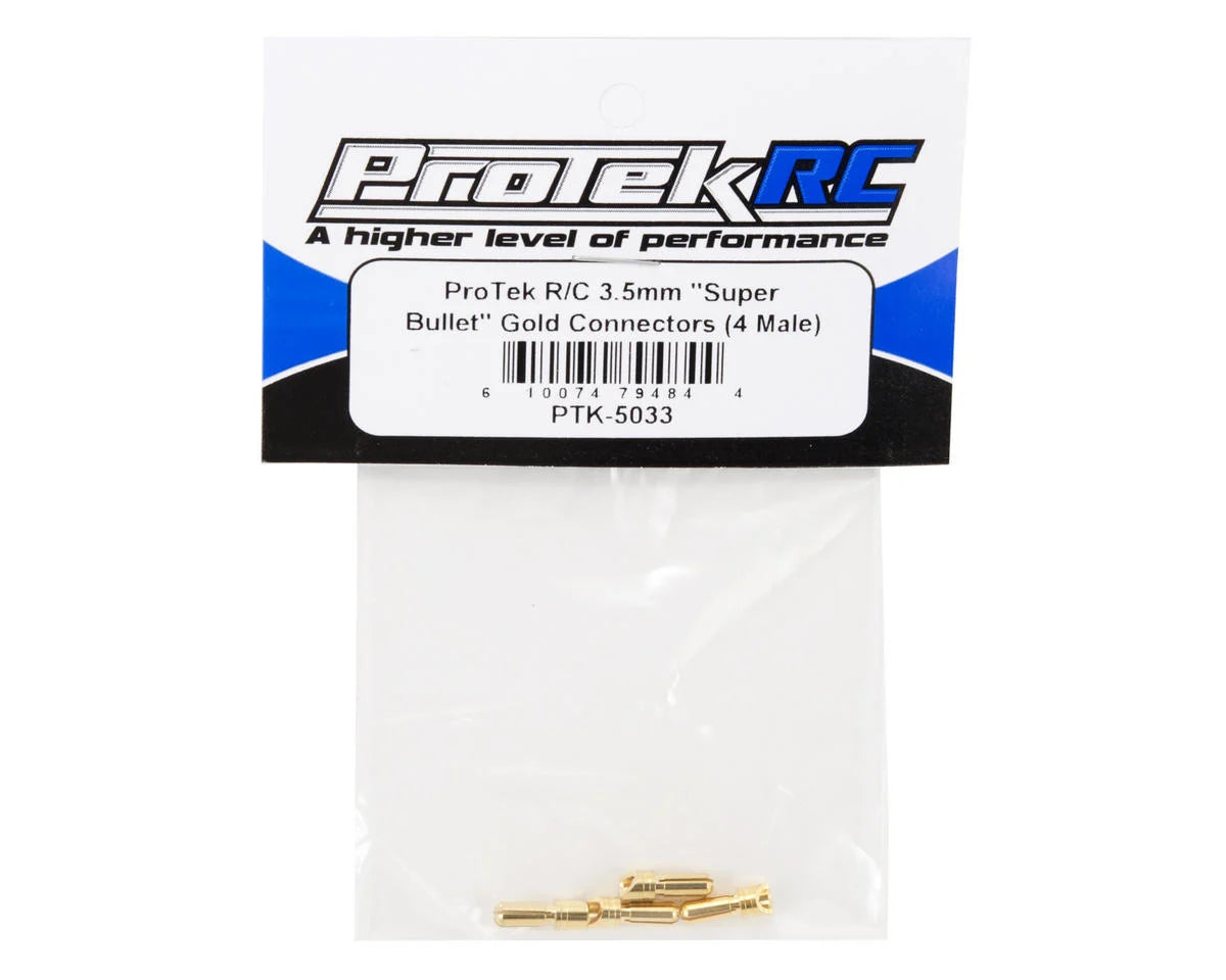 ProTek RC 3.5mm "Super Bullet" Gold Connectors (4 Male)