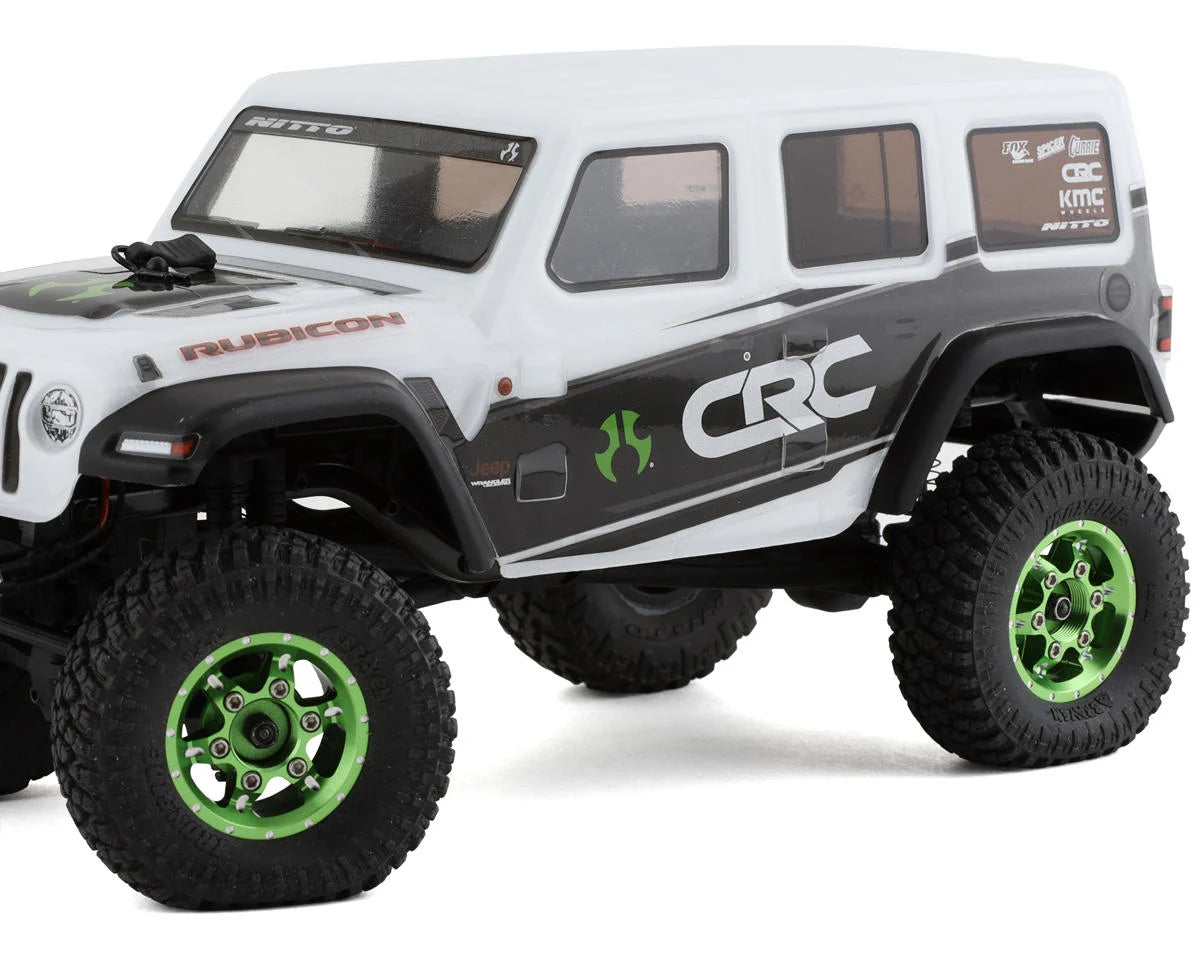 Samix SCX24 Aluminum & Brass Adjustable Offset 1.0" Beadlock Wheels (Green) (4)