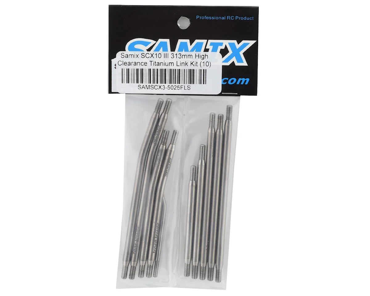 Samix SCX10 III 313mm High Clearance Titanium Link Kit (10)