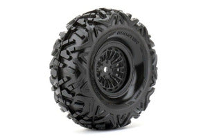 Booster 1/10 Crawler Tires Mounted on Black 1.9