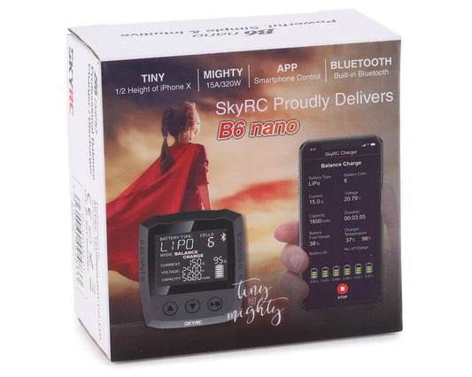 SkyRC B6 Nano LiPo/LiFe/LiIon/LiHV/NiMH/NiCD DC Battery Charger (6S/15A/320W)