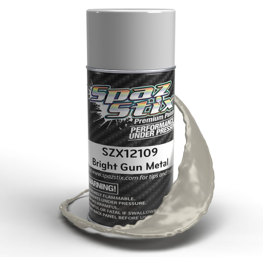Spax Stix Bright Gun Metal Aerosol Paint, 3.5oz Can