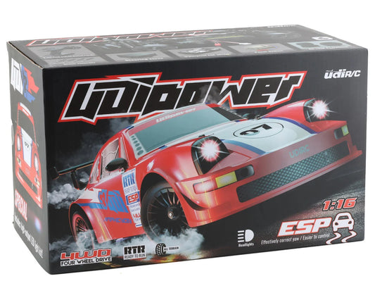 UDI R/C Amphicyon Pro Brushless 1/16 4WD RTR On Road RC Car w/Drift Tires