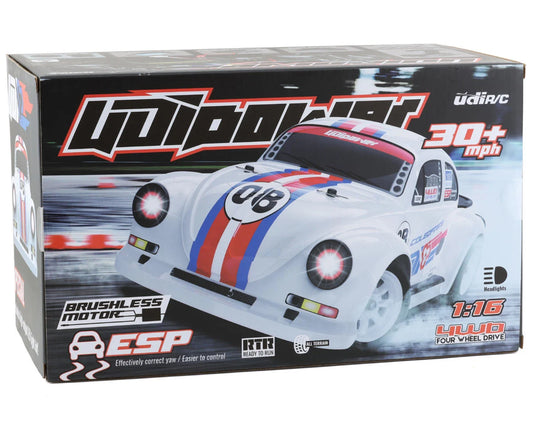 UDI R/C Coleoptera 1/16 4WD RTR On-Road RC Car w/Drift Tires