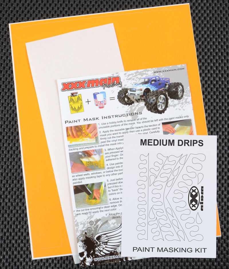 XXX Main Racing M003L Meduim Drops Paint Mask