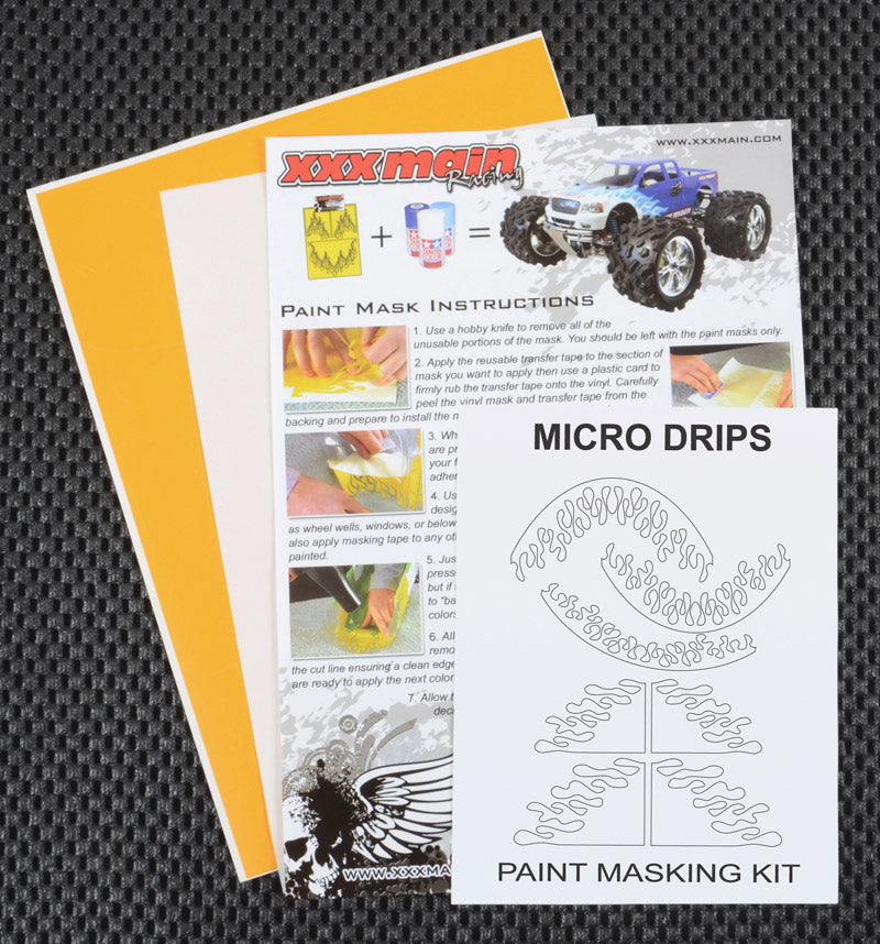 XXX Main Racing M003S Micro Drips Paint Mask
