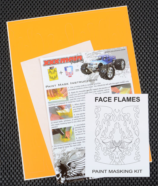 XXX Main Racing M032L Face Flames Paint Mask