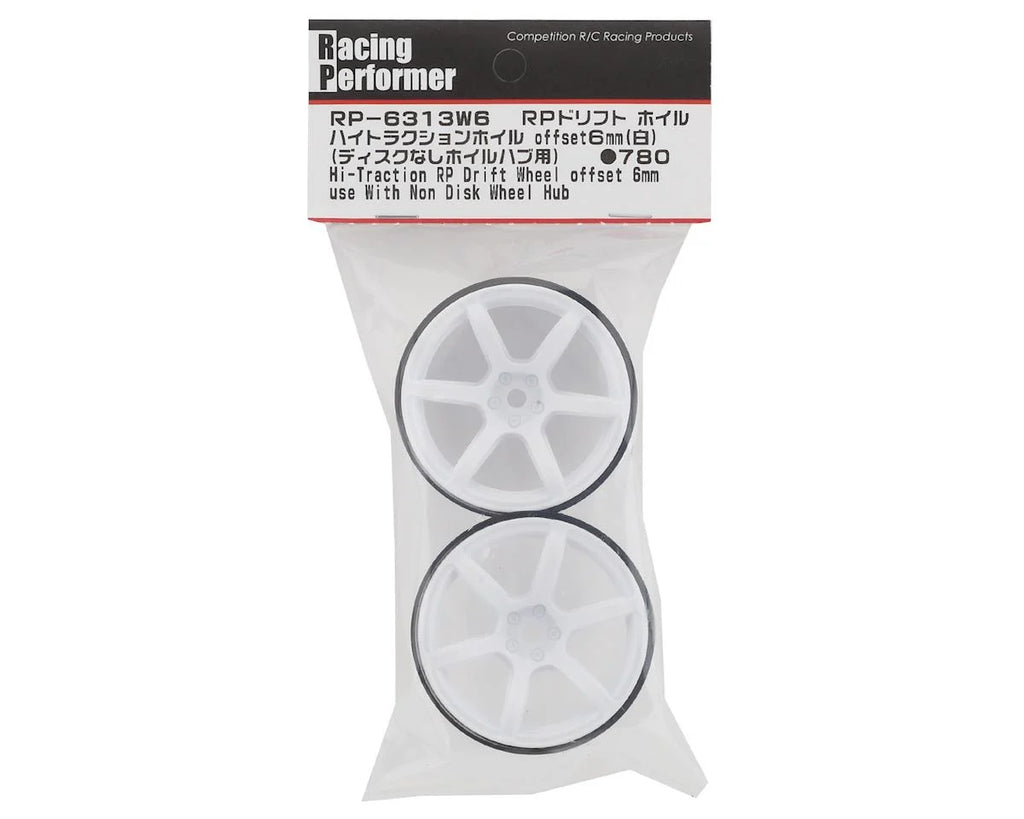 Yokomo 12mm Hex Racing Performer High Traction RWD Drift Wheels (2) (6mm Offset)